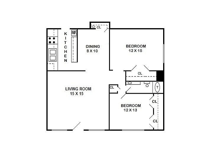 Cambridge Square South – 2 Bed, 1 Bath A