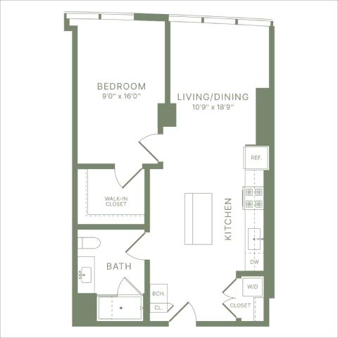 Albion Music Row – 1 bed, 1 bath, $2593