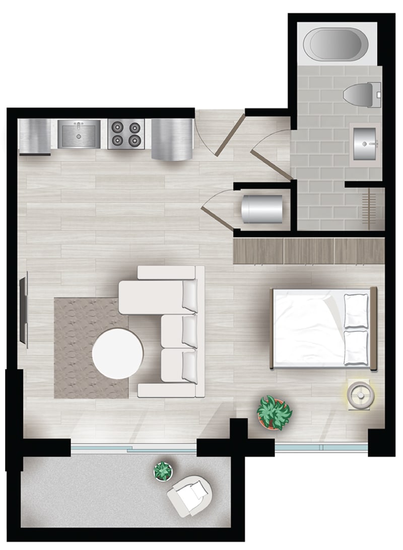 The Flats at City Place – 208