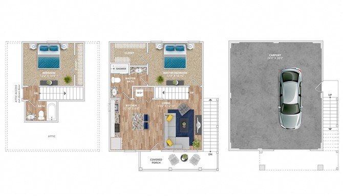 Swells Cottage Apartment Homes – Simons with Garage