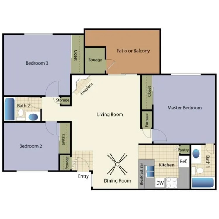 Elán Shadowridge Meadows Apartments – 3 Bed 2 Bath