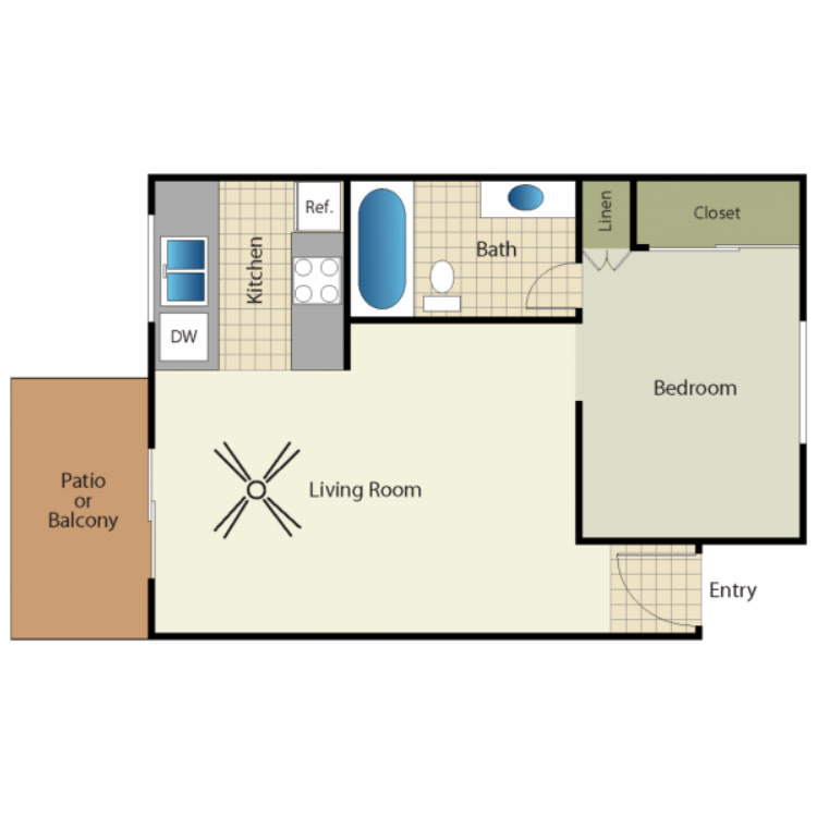 Elan Beachpointe – Studio 1 Bath