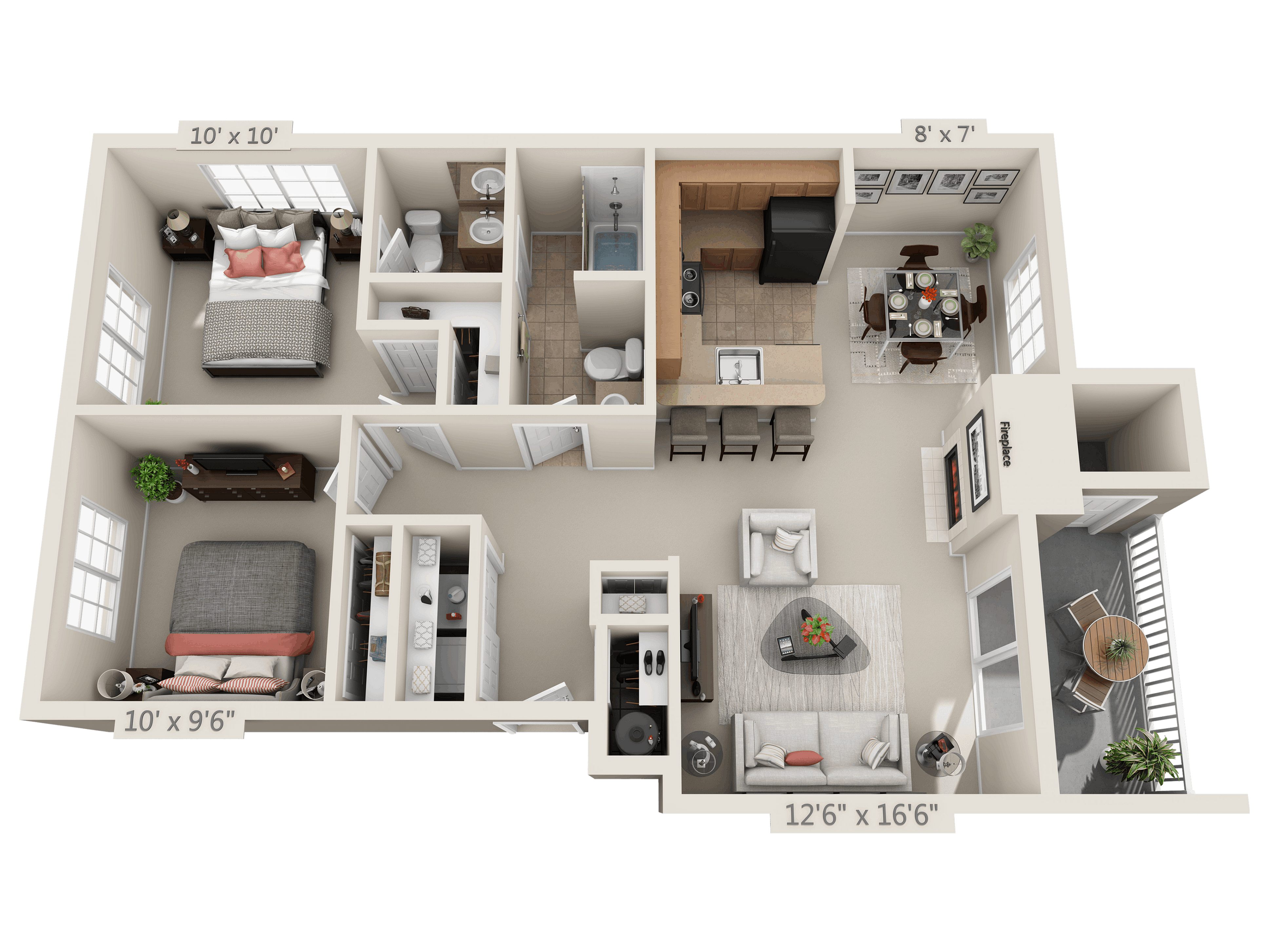 Waterford – 2 Bed, 1.5 Bath