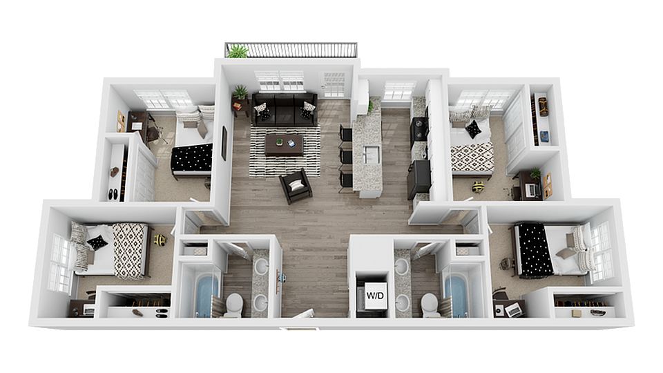The Social Laramie – Private Bedroom - Priced By Bed