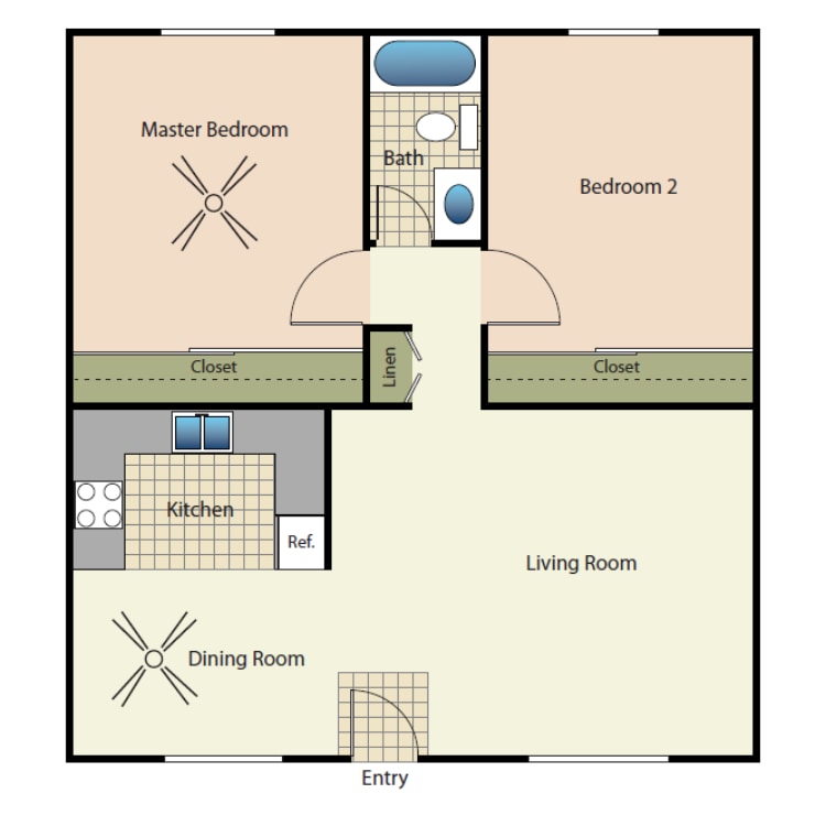 Elan Sea Lofts – 2 Bed 1 Bath