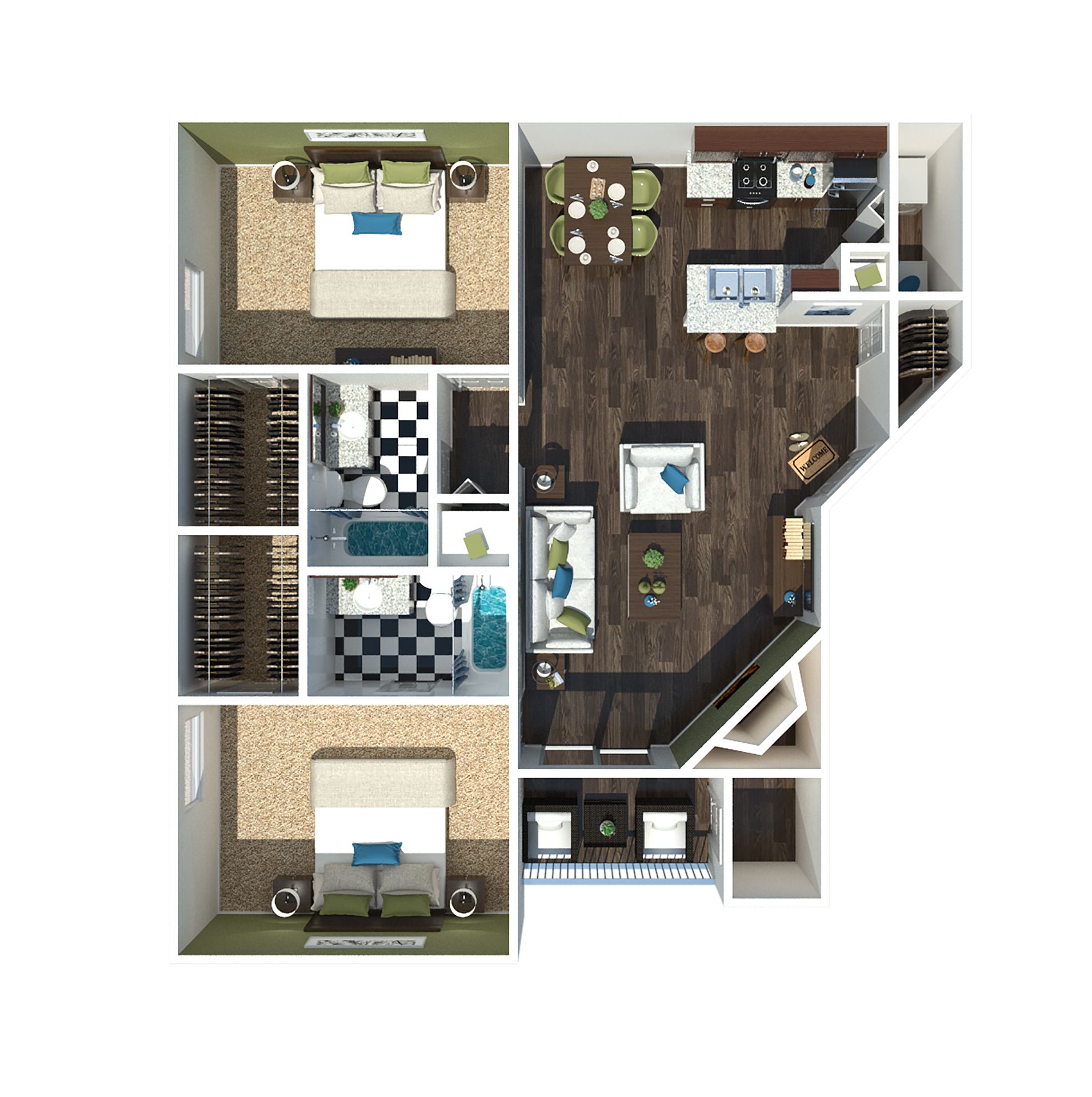 The Willows – 2 beds, 2 baths, $1665
