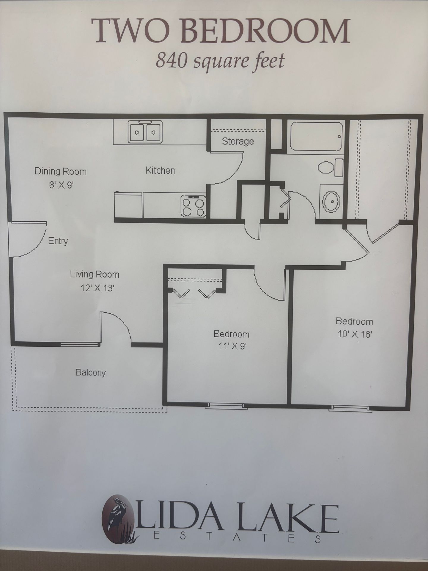 Welcome to Lida Lake Estates – 2 beds, 1 bath, $1050