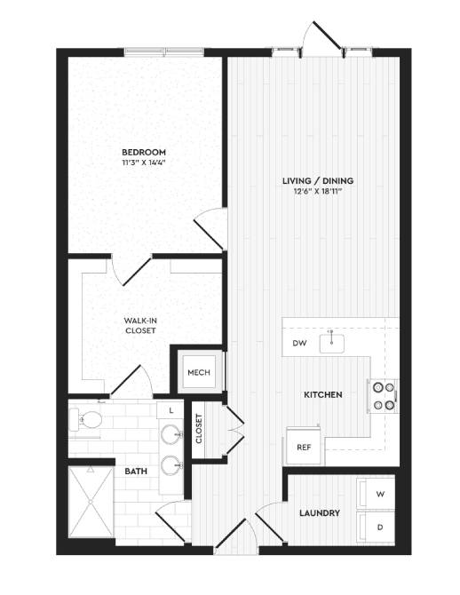 The Anchorage – A2 | 1 Bed | 1 Bath