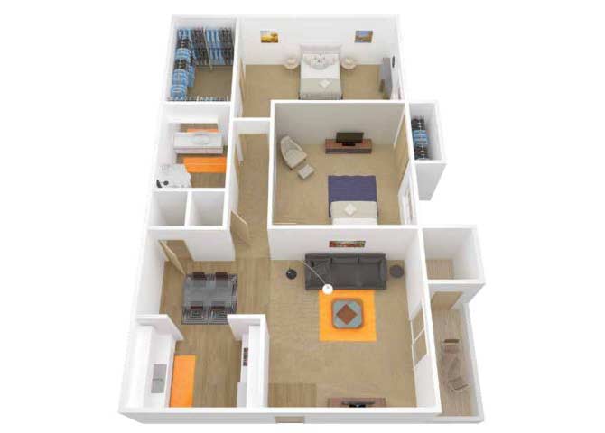 The Grove at Davis – 2 Bedroom 1 Bath
