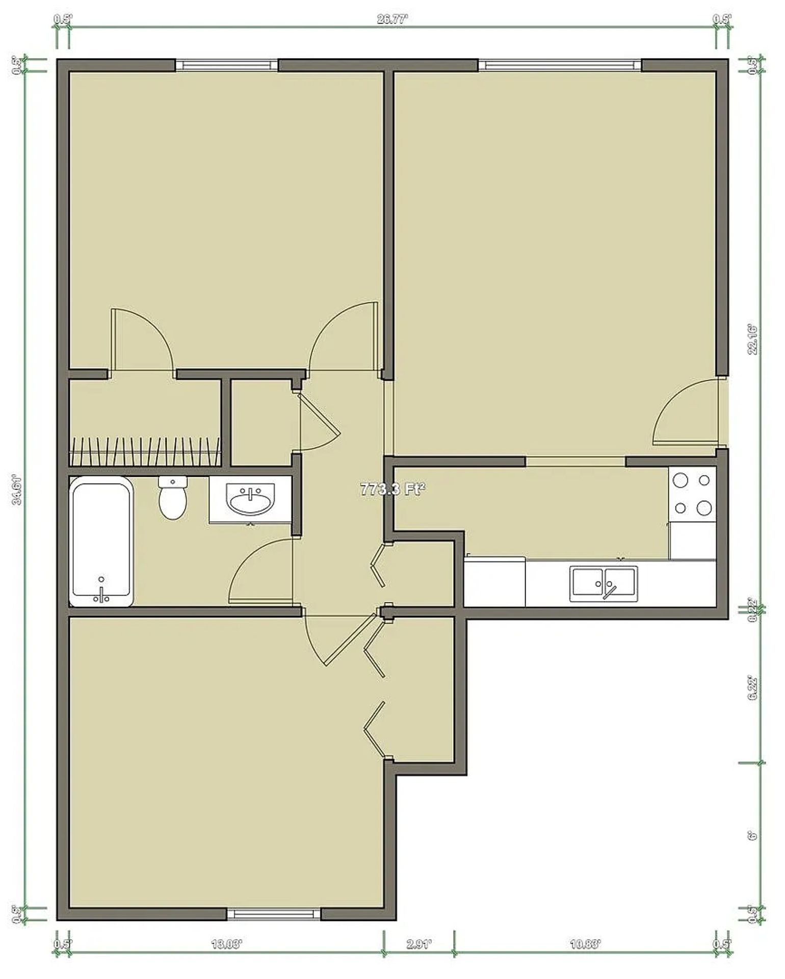 Caravelle Apartments – 5205 E Exposition Ave Unit 107