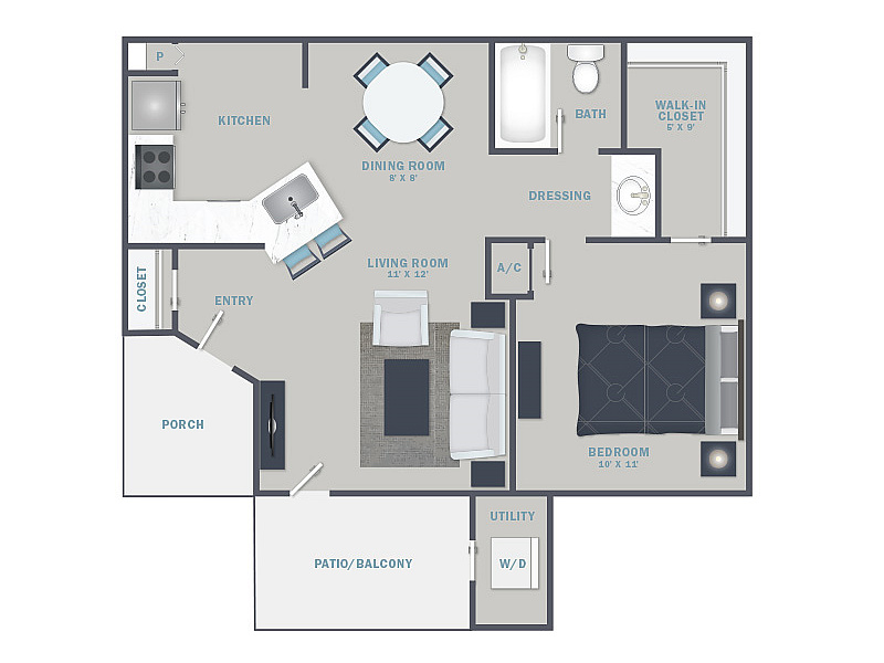 Elliot Baymeadows – 1 Bed, 1 Bath A (60% Income Restricted)