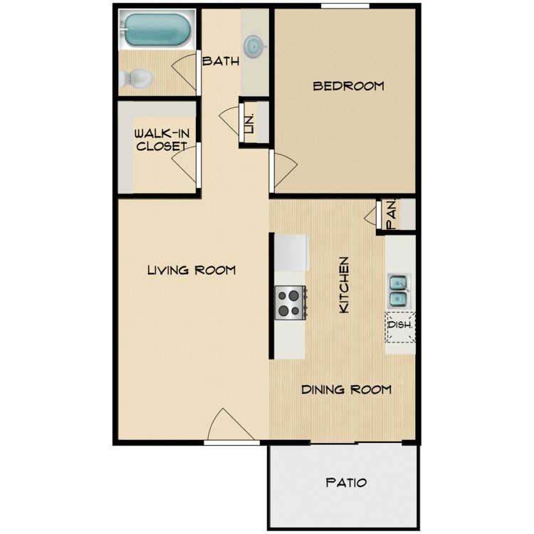 Palm Lane Apartment Homes – Plan 1