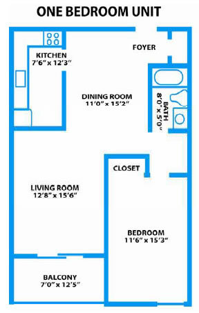 385 Massachusetts Avenue Apartments – A1 One Bedroom One Bath 785sf