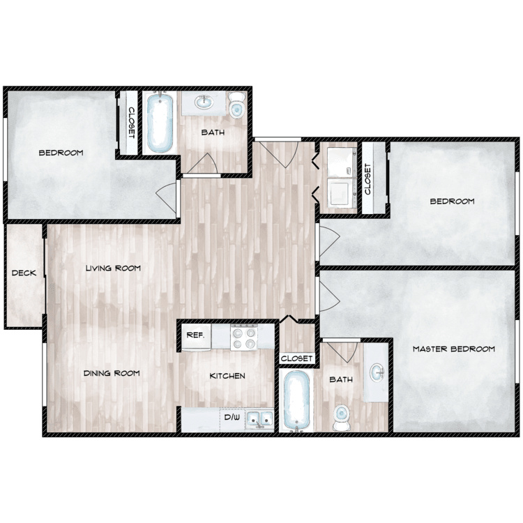 Park Place – 3 Bedroom 2 Bath