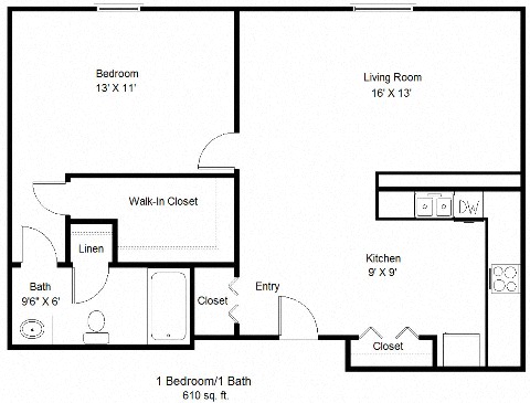 Crane Creek Senior Apartments – One Bedroom