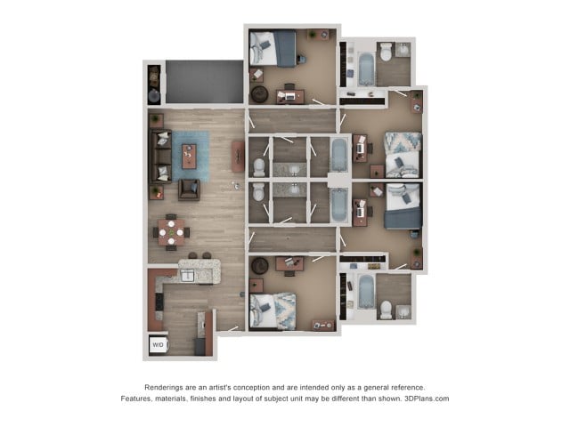 Flatts at South Campus – 4 Bedroom (D1)