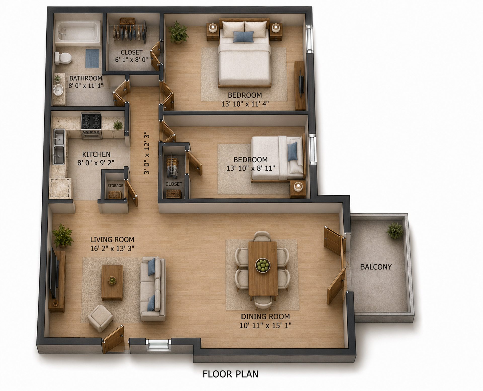 Stoneview – 2 beds, 1 bath, $919