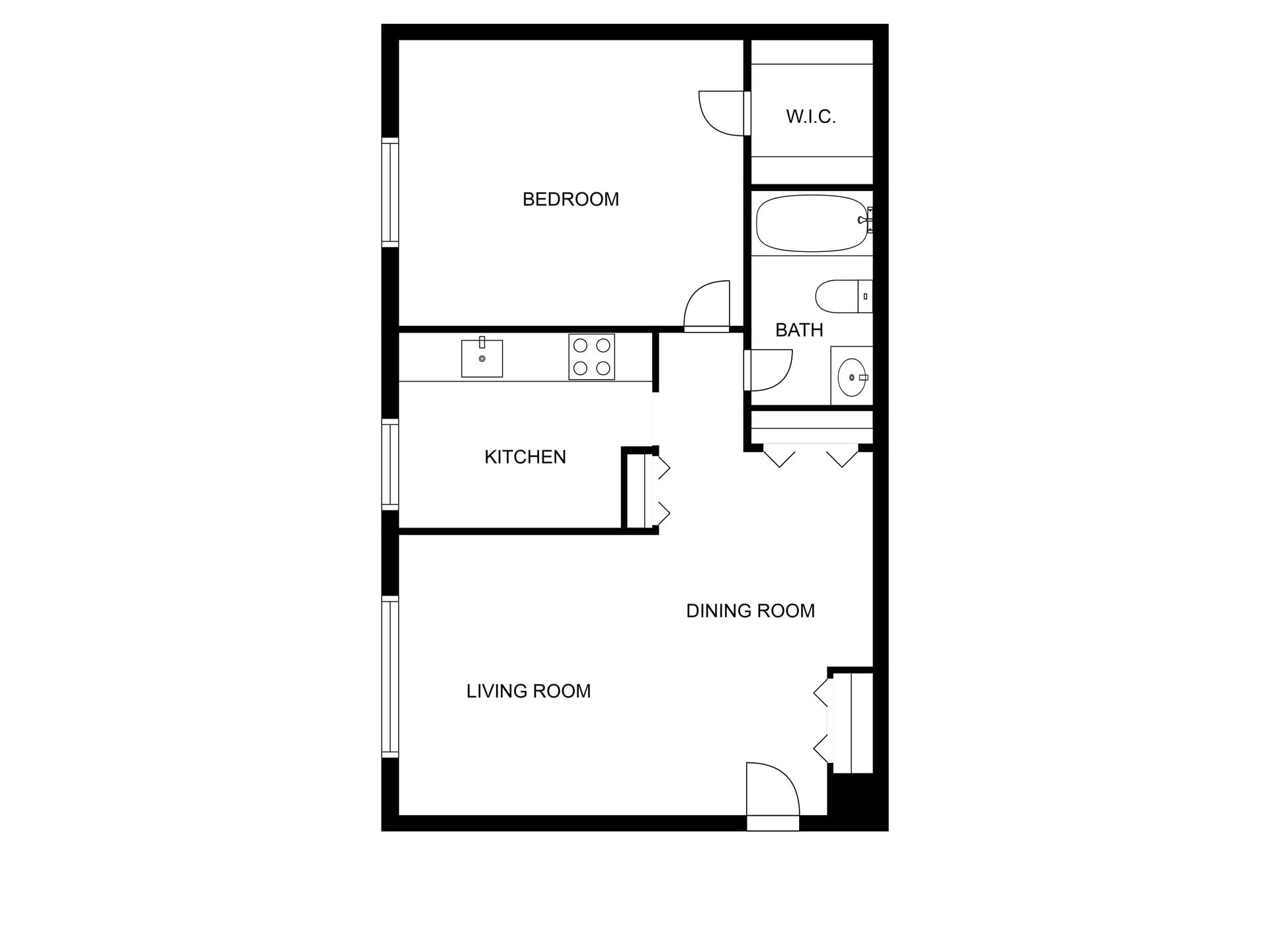 Edgewood Court – 1 bed, 1 bath, $1100