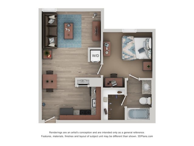 Flatts at South Campus – 1 Bedroom (A2)