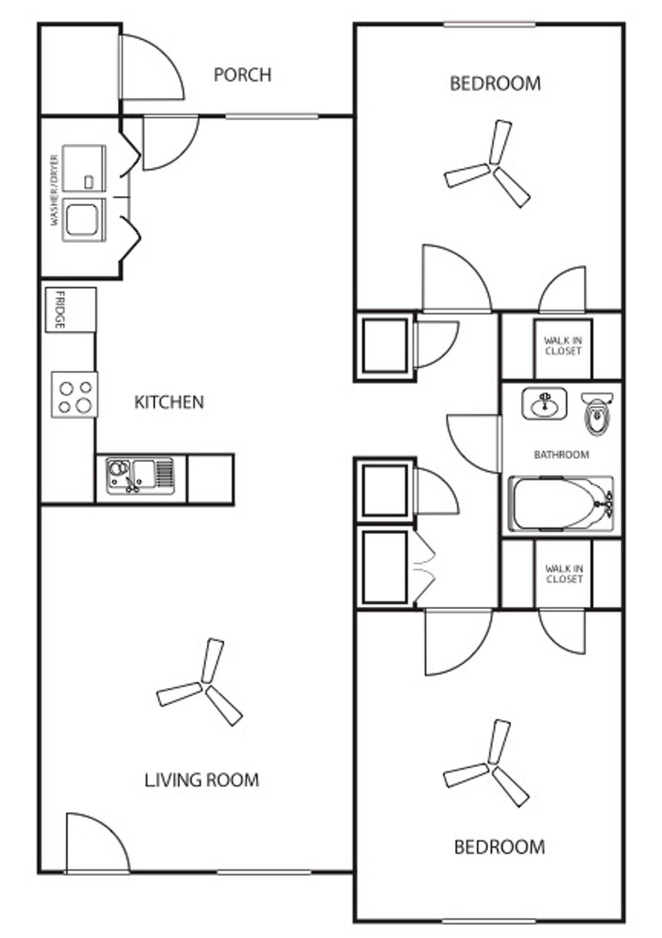 Hillstone On The Parkway – 2 beds, 1 bath, $975