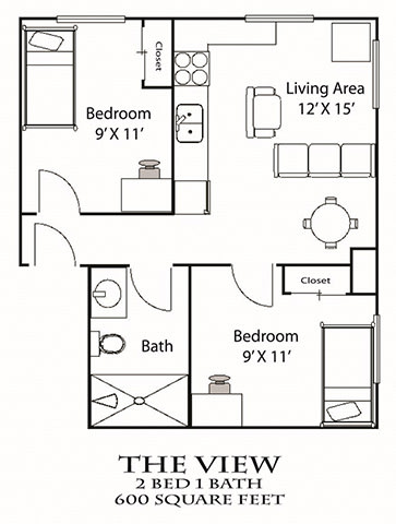 Bierman Place Student Housing – The View - By the Bed