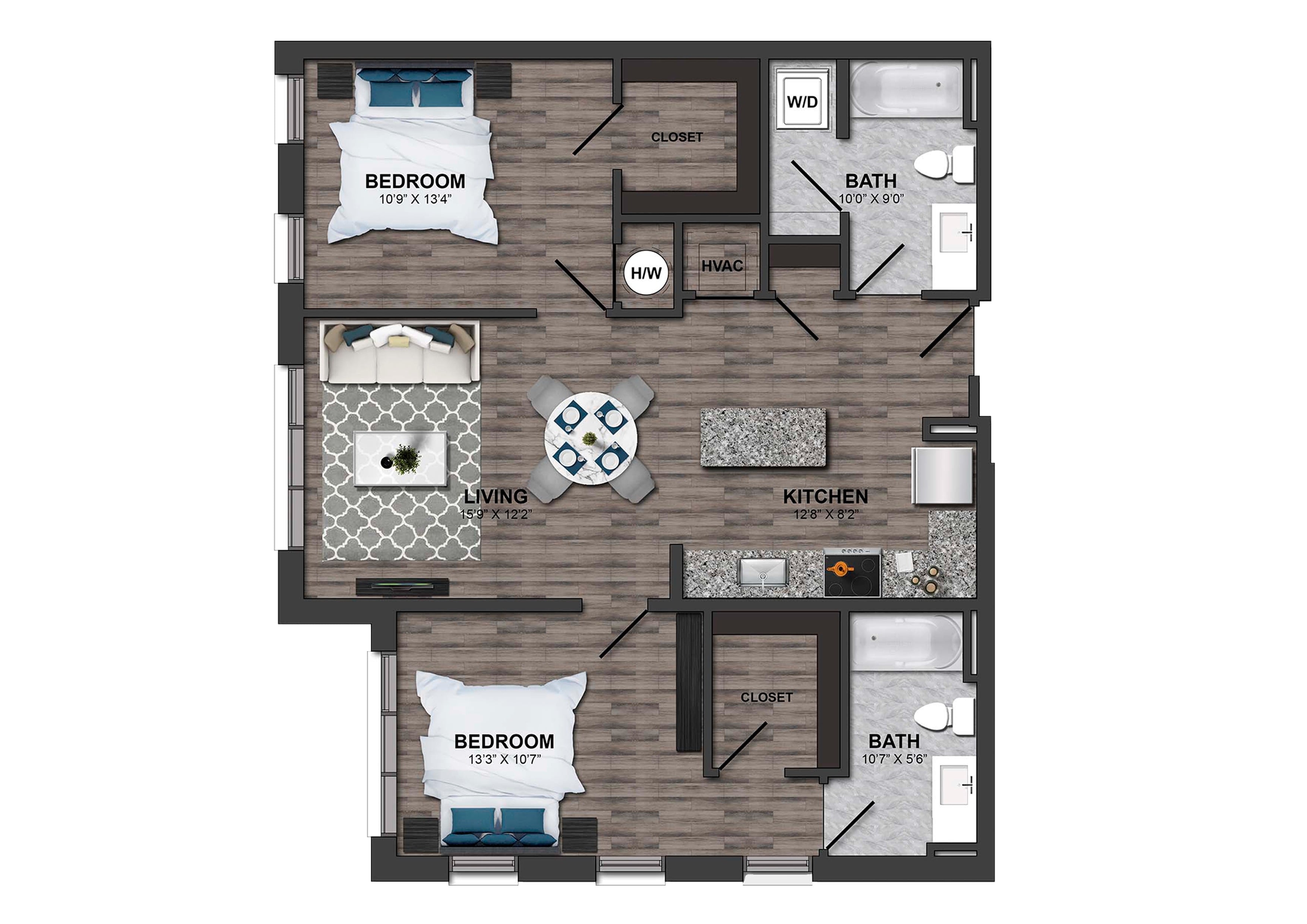 Maple View Flats – 2 Bed/2 Bath 60%-2C (m254bc05)