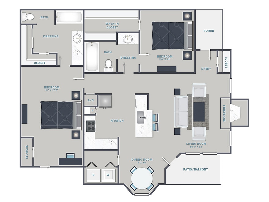 Elliot Baymeadows – 2 Bed, 2 Bath B (60% Income Restricted)