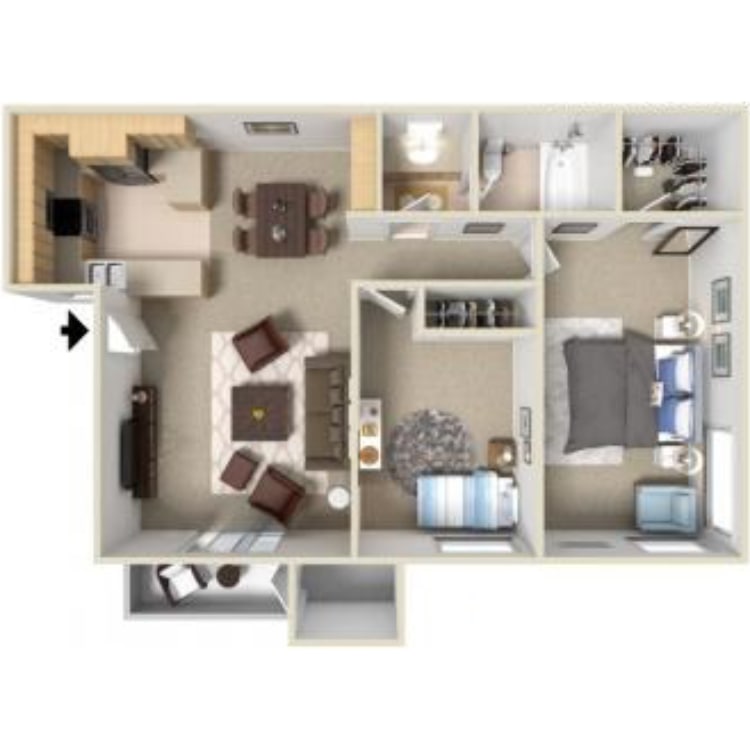 Elan Milano – 2 Bed 1 Bath