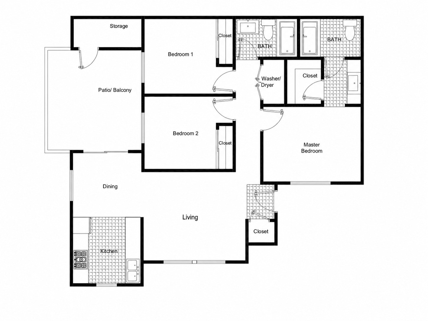 Cholla Ranch apartments – Three Bedroom - 70%