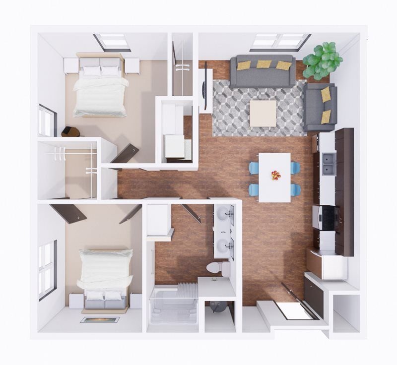 Union at Crescent – 2 Bed 1 Bath