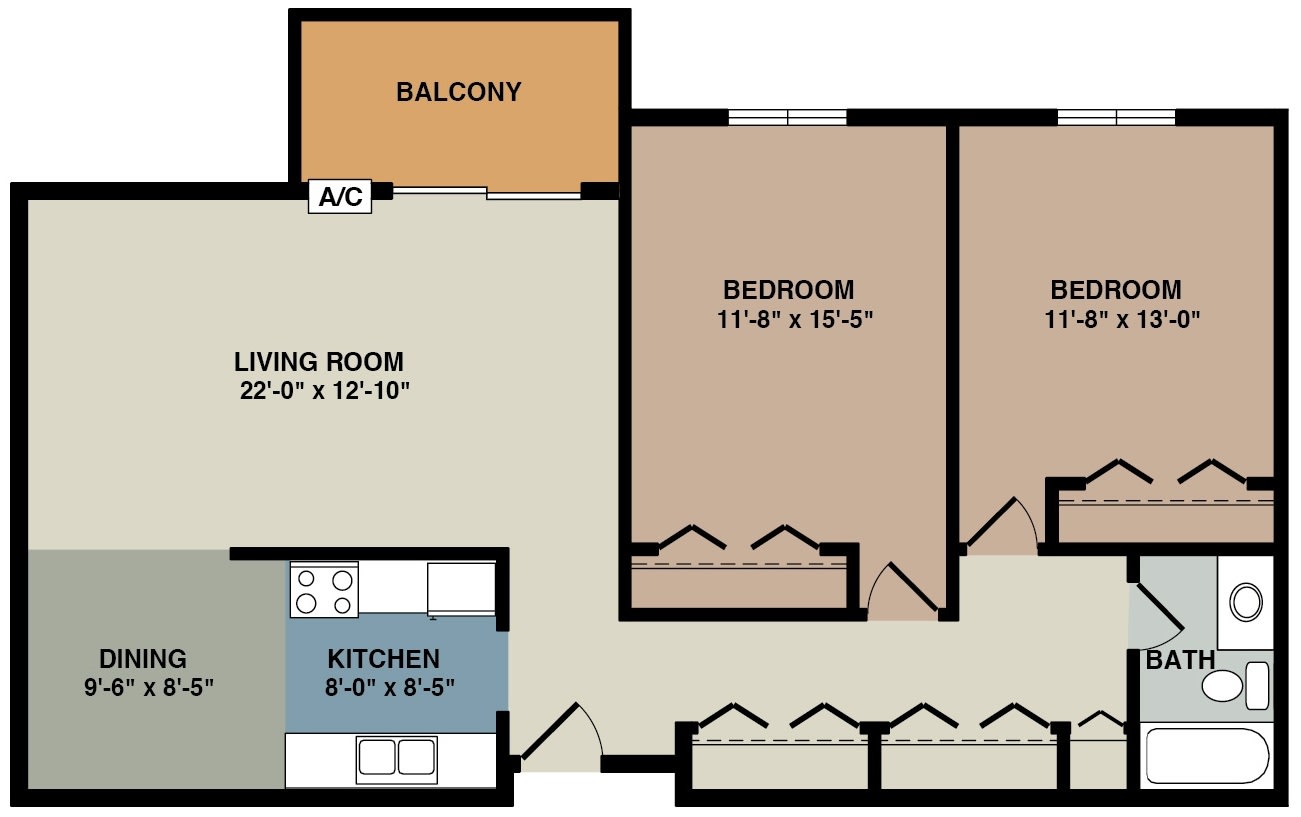 Colonial Village – 2B