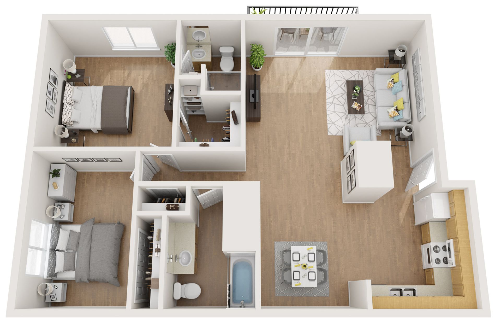 The Grove off North – 2 beds, 2 baths, $1400