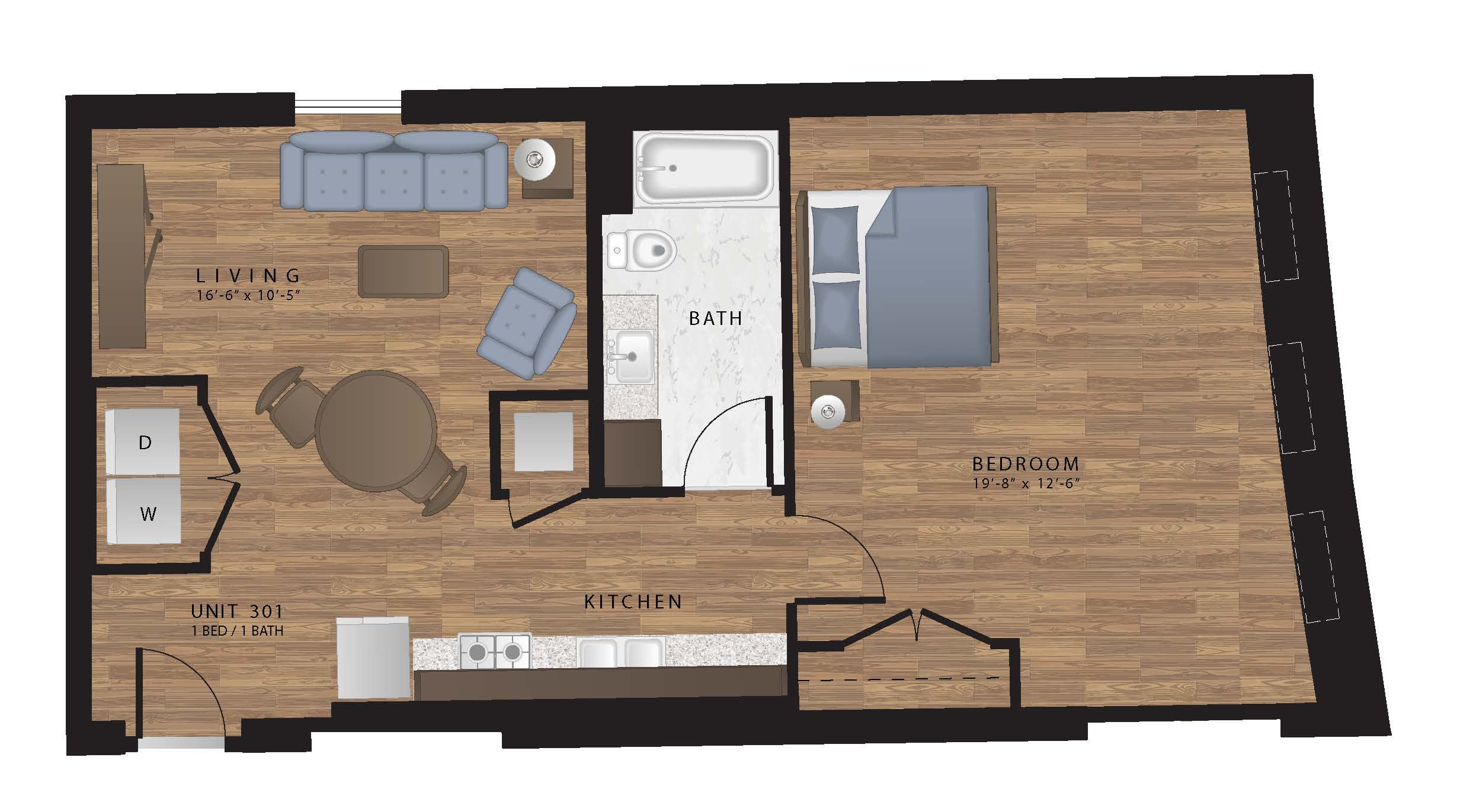 Lemann Art Lofts – 1 Bedroom
