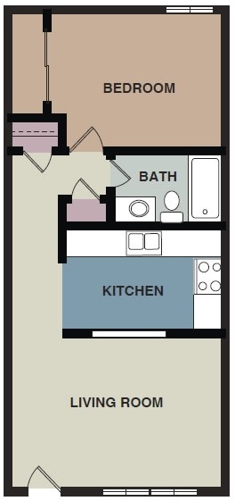 Colonial Village – Colonial: 1B - 1 Bedroom