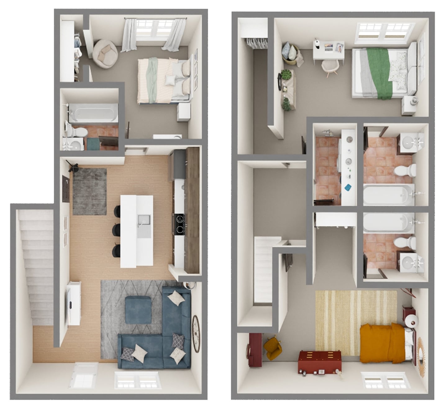 The Quarters Iowa City Student Housing – Smaller Bedroom - Priced By Bed