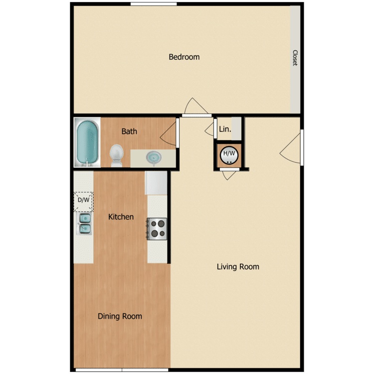 Belinda Apartment Homes – 1 Bed 1 Bath B