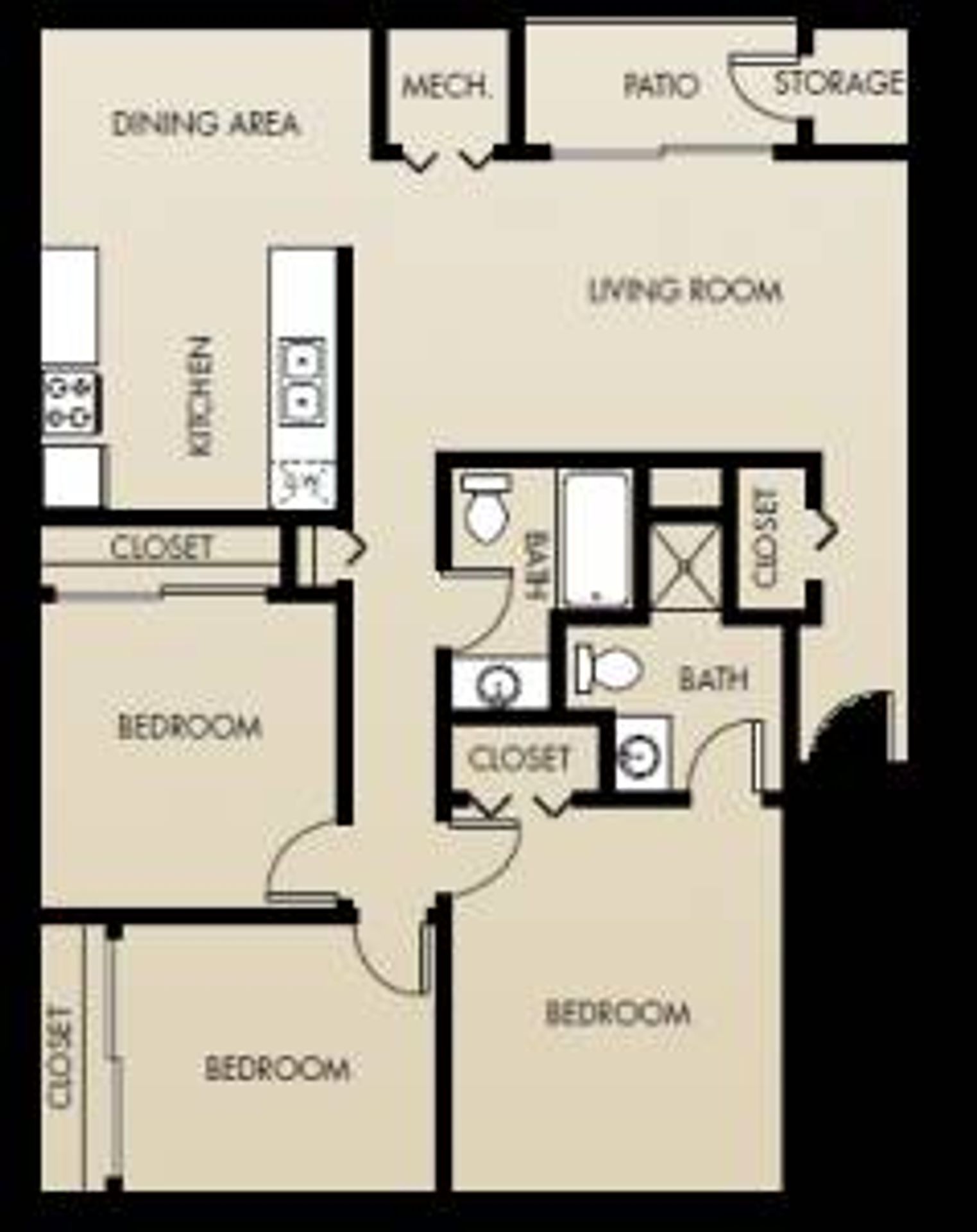 Summit Creek II – 3 beds, 2 baths, $1325
