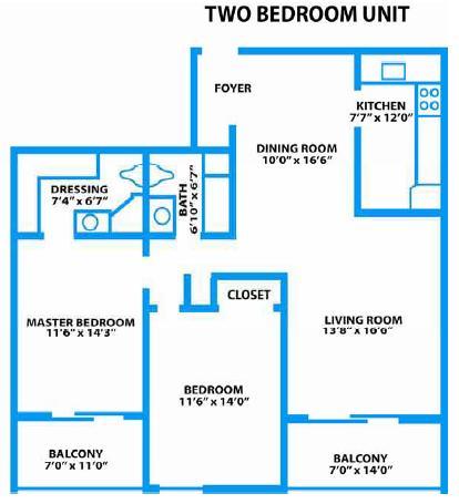 385 Massachusetts Avenue Apartments – B1 Two Bedroom One Bath 936sf