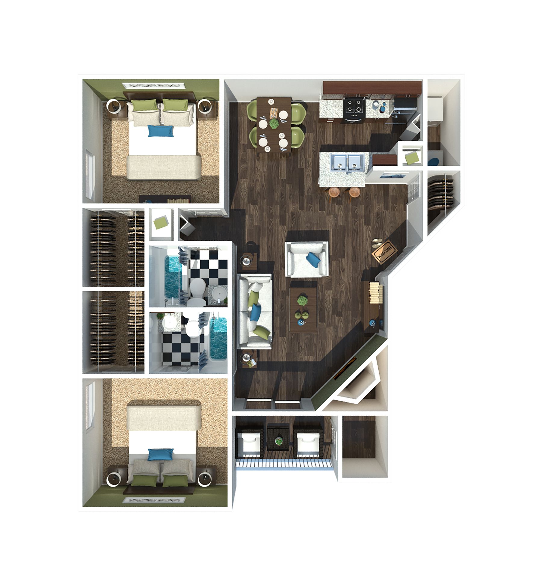 The Willows – 2 beds, 2 baths, $1595
