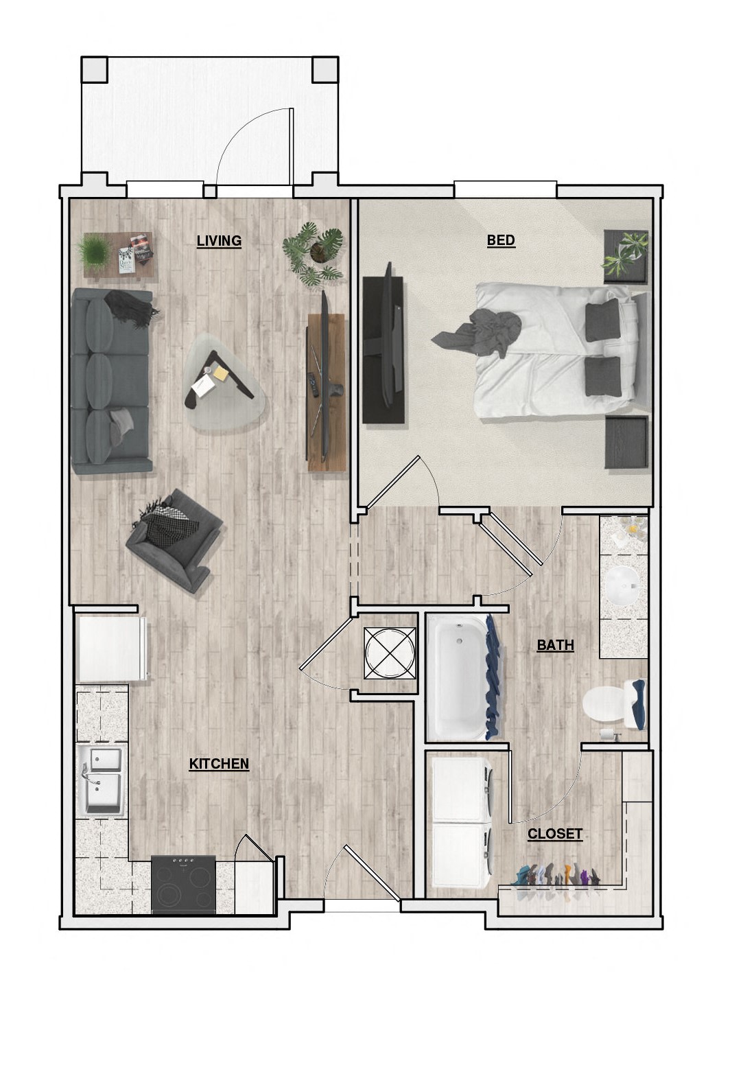 Madison Palms – 1 Bedroom 1 Bath