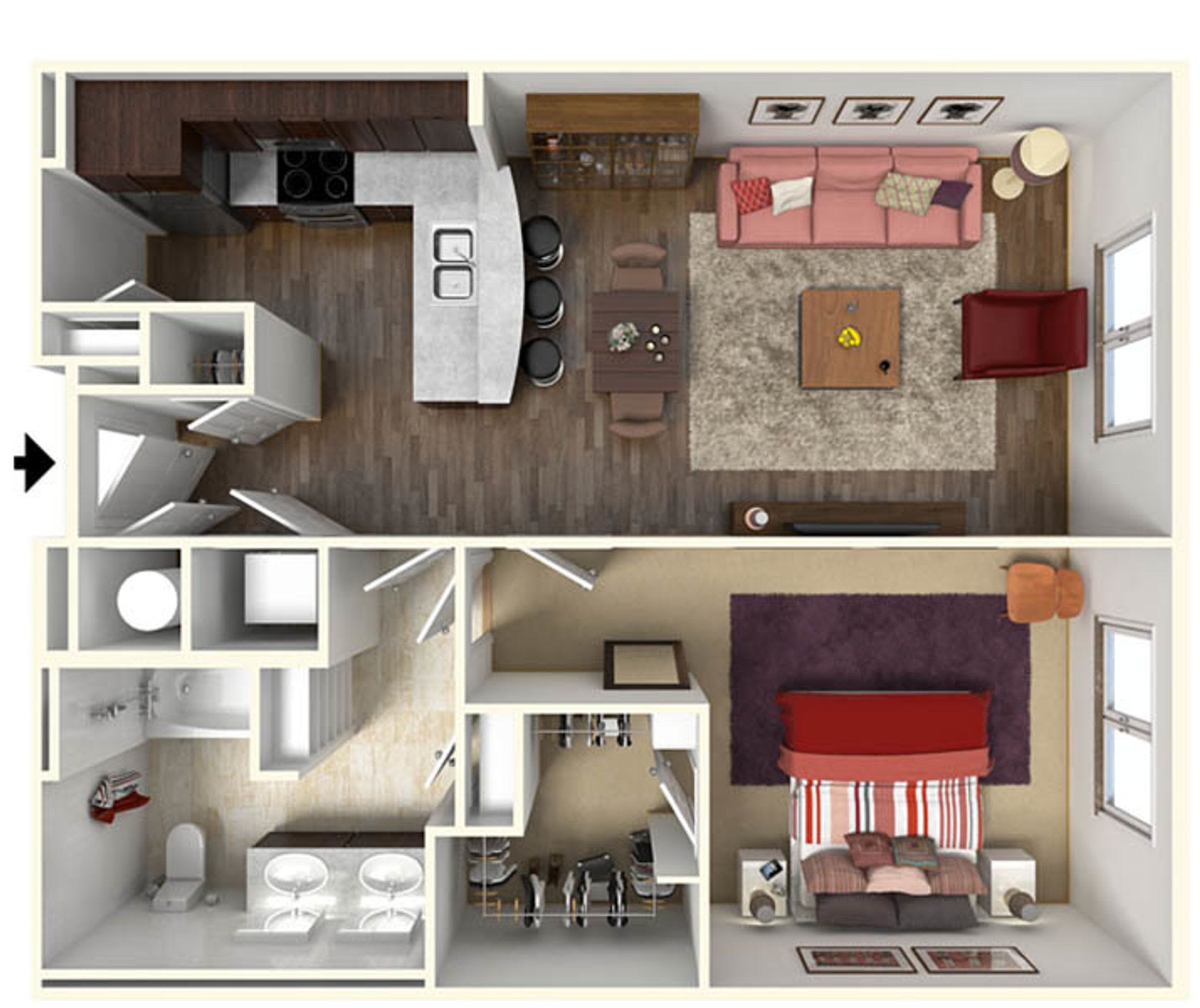 Harbor Vista at Crawford Street – 1 bed, 1 bath, $1599