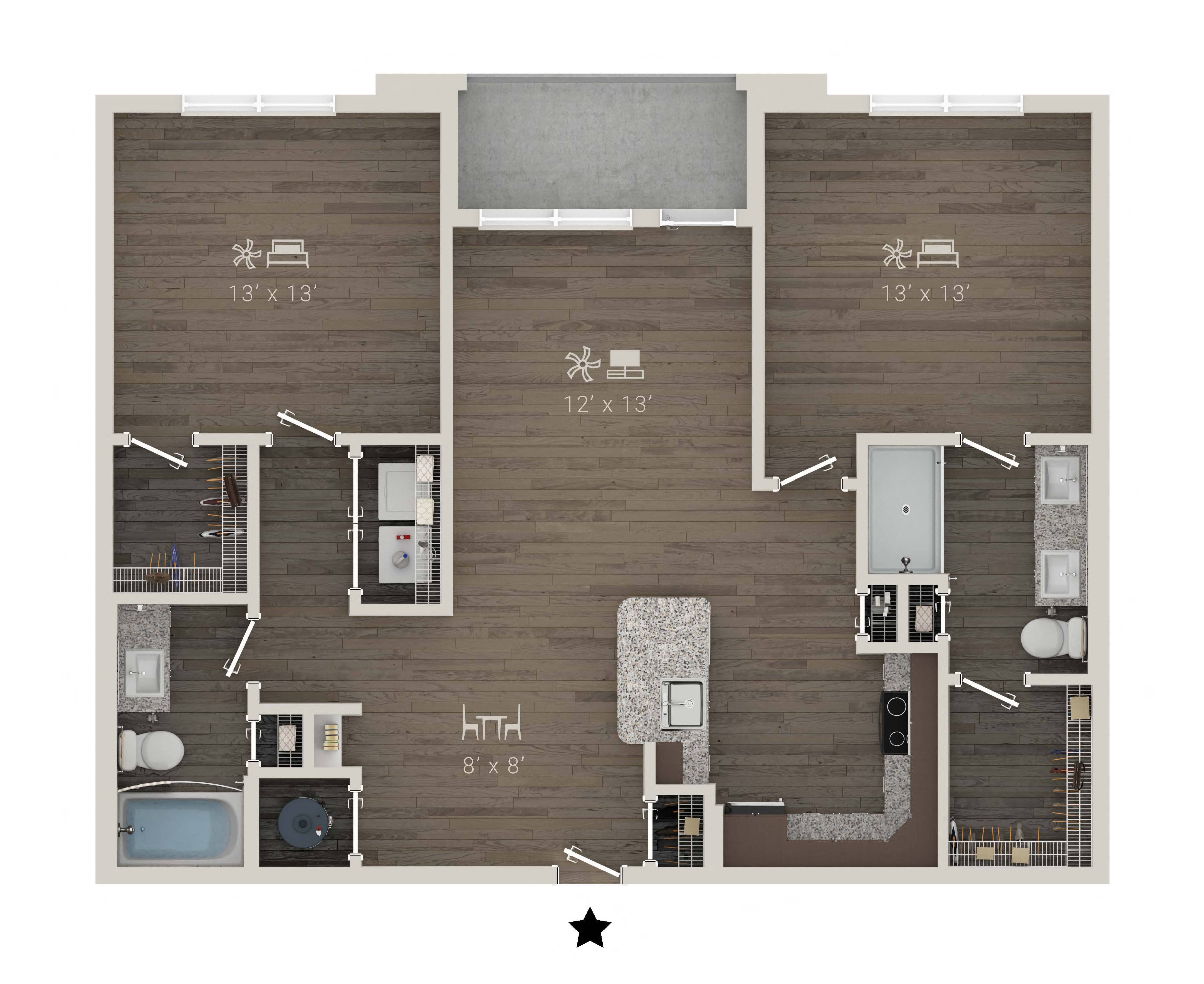 Solay Cape Coral Apartments – 2-104