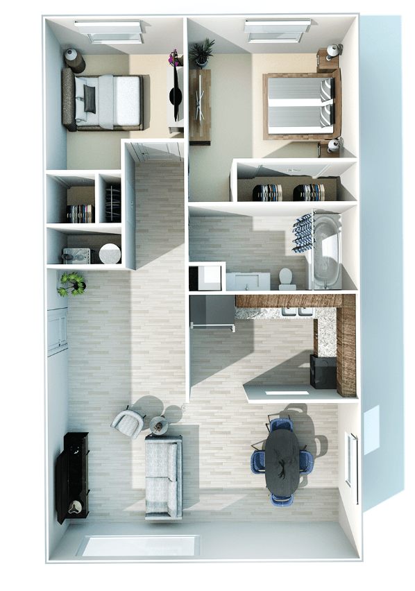 Twin Gables – 2 Bedroom, 1 Bath