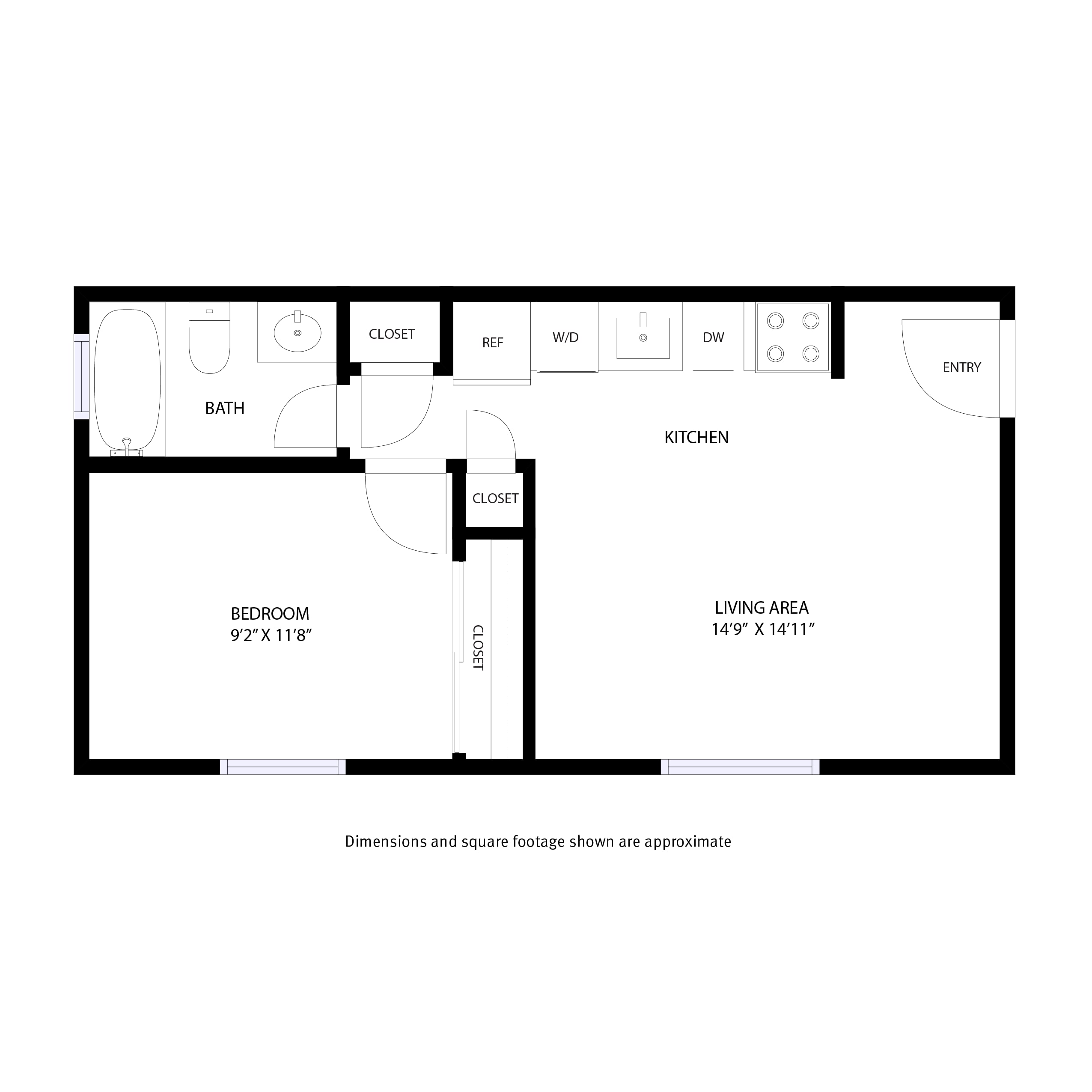 Shenandoah Apartments – Renovated 1 Bedroom / 1 Bath