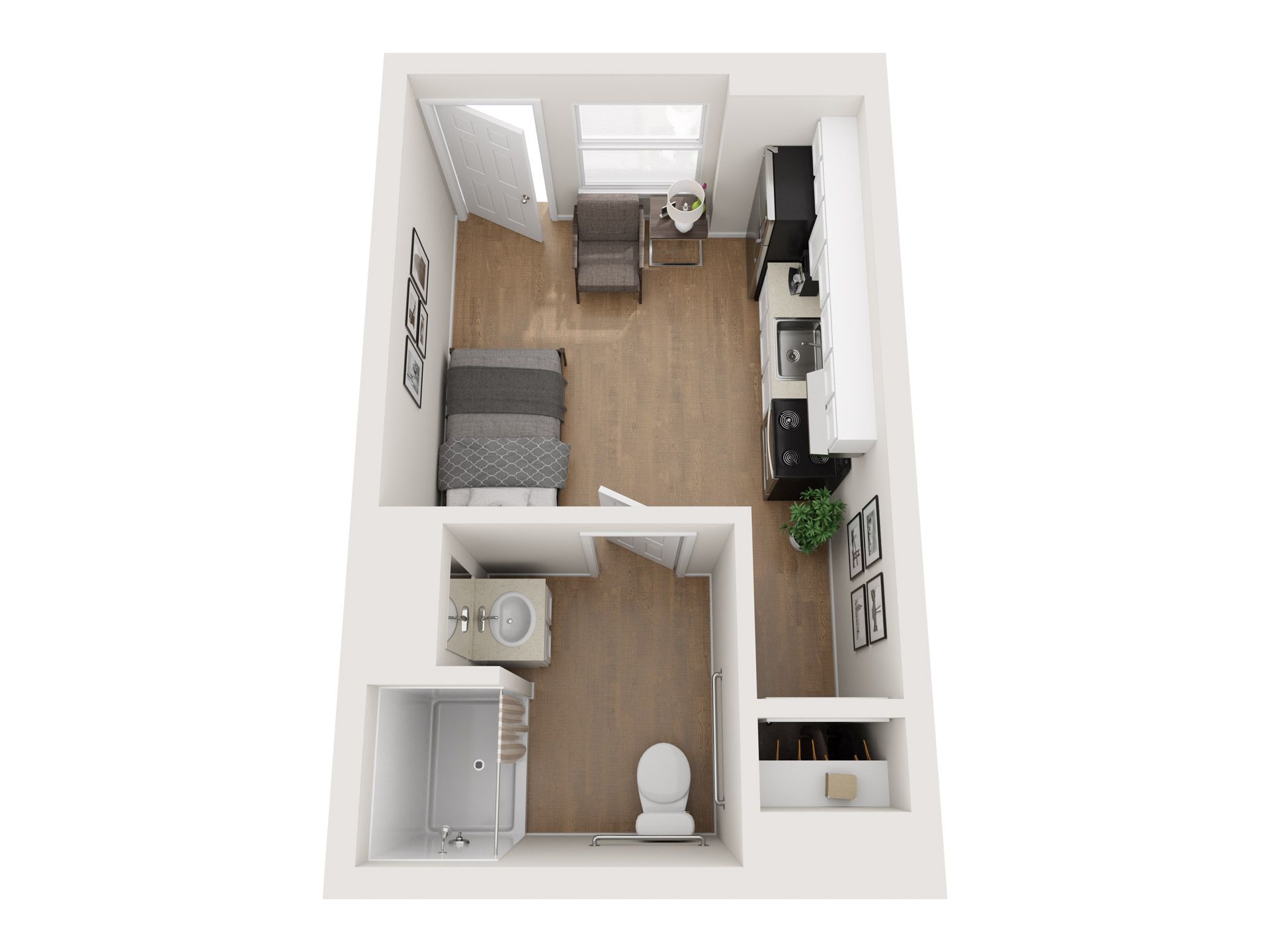 Lux off Washington – Studio, 1 bath, $799