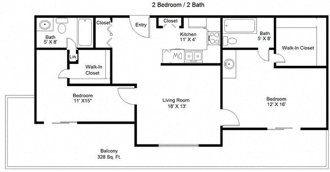 Crane Creek Senior Apartments – Two Bedroom