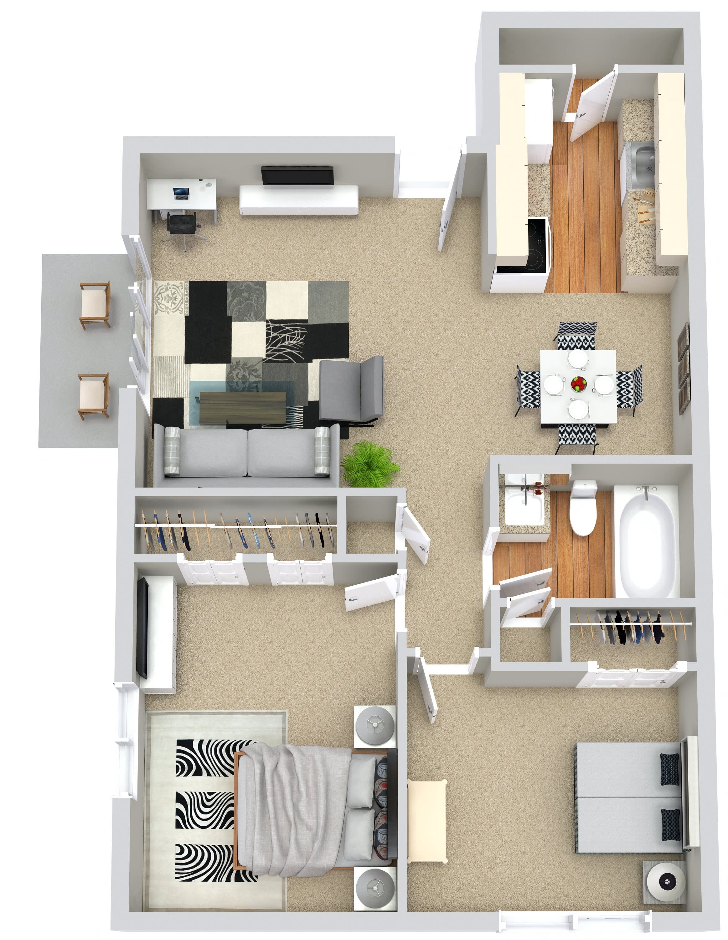 Breton Court – 2 Bed/1Bath - Upgrade