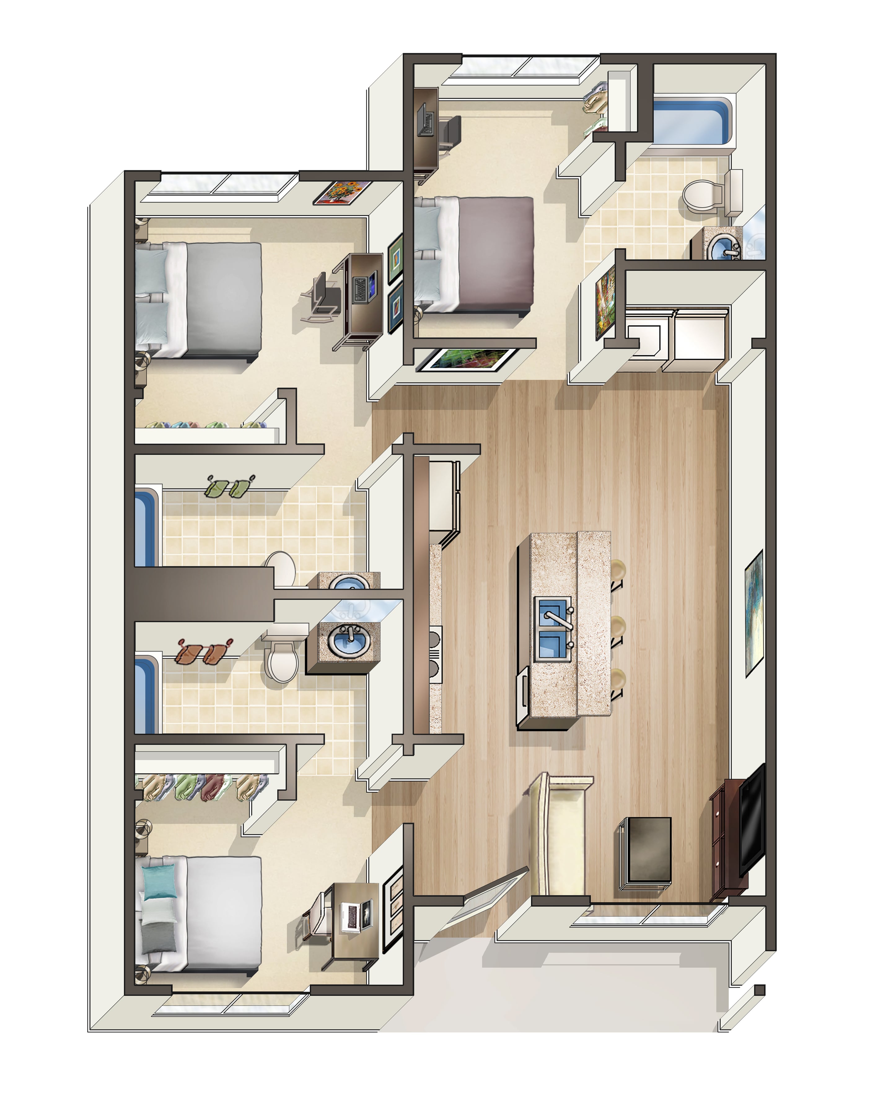 The Quarters Vermillion – Private - Priced By Bed