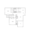 Floor plan: Two Bedroom Two Bath (977 SF)