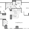 Floor plan: 1 Bedroom K